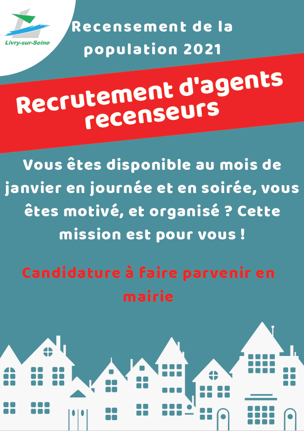 Affiche recrutement d'agents recenceurs