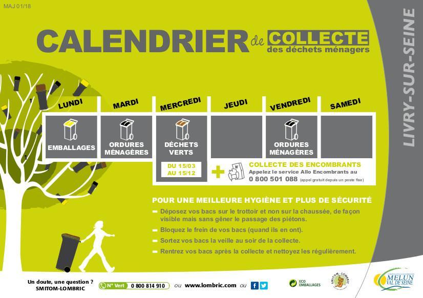 calendrier collecte déchets