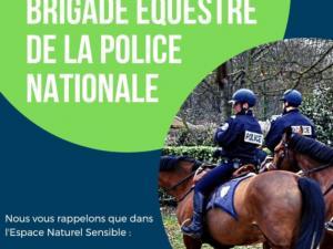 Affiche Patrouille de la brigade équestre dans l'ENS